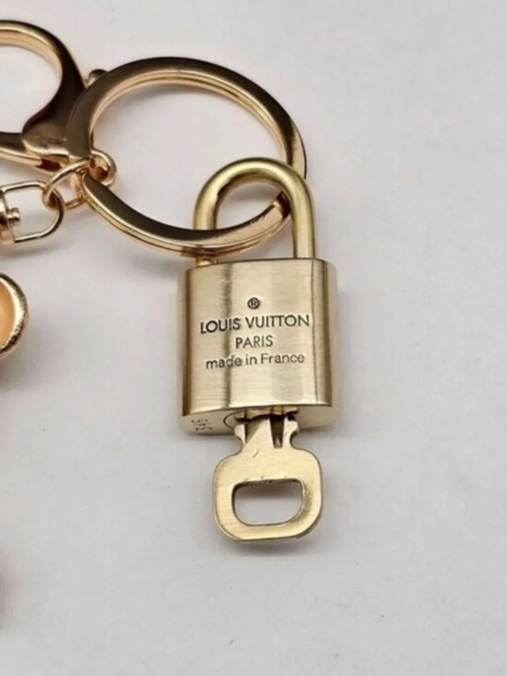 Louis Vuitton Gold Padlock 🔑 Authentic LV Unbranded Keychain Bag Charm